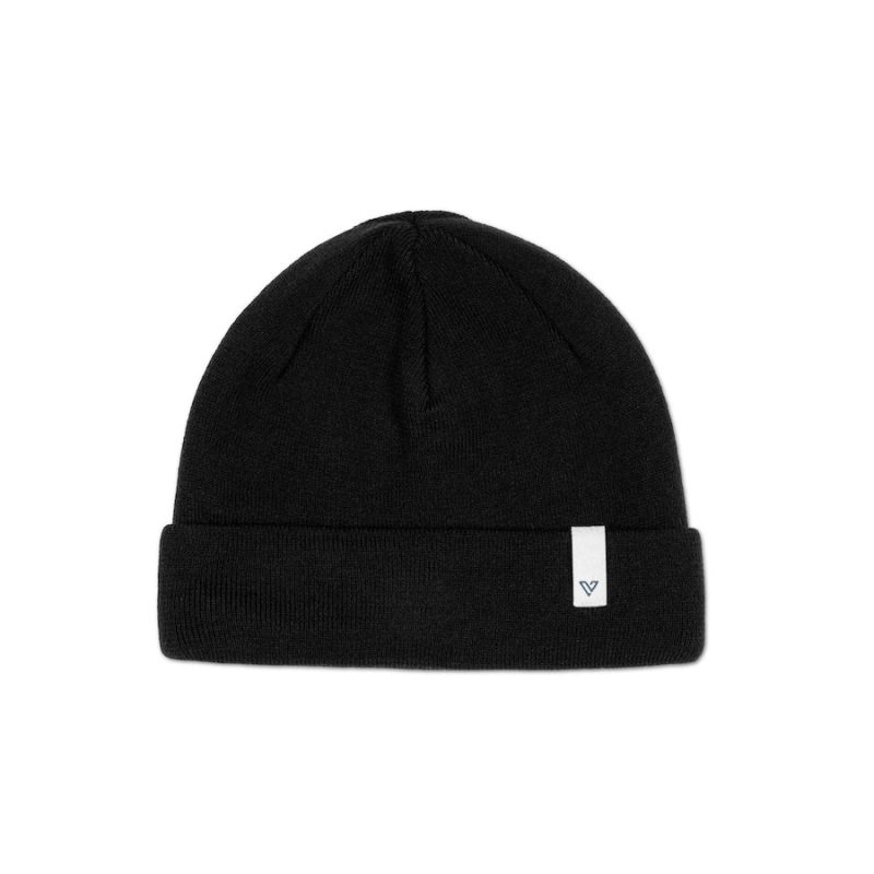 AllWeatherBeanie Black WhiteBG WithShadow